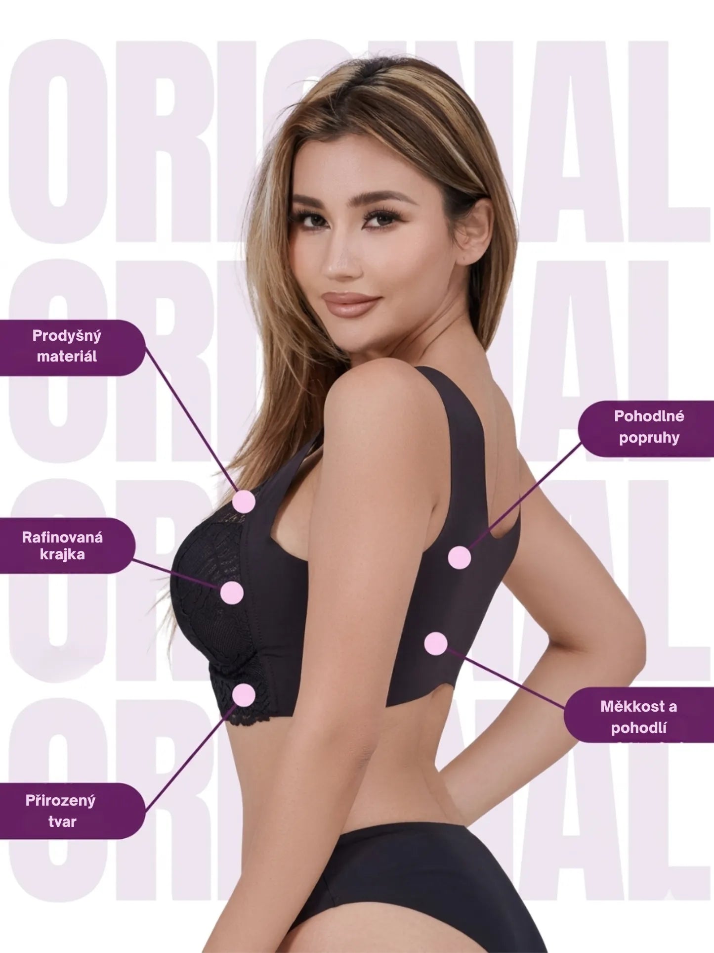 Nina – Pohodlná Push-Up Podprsenka Bez Kostic CZ